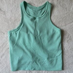 Ebb to Street Cropped Racerback Tank Top Size 4